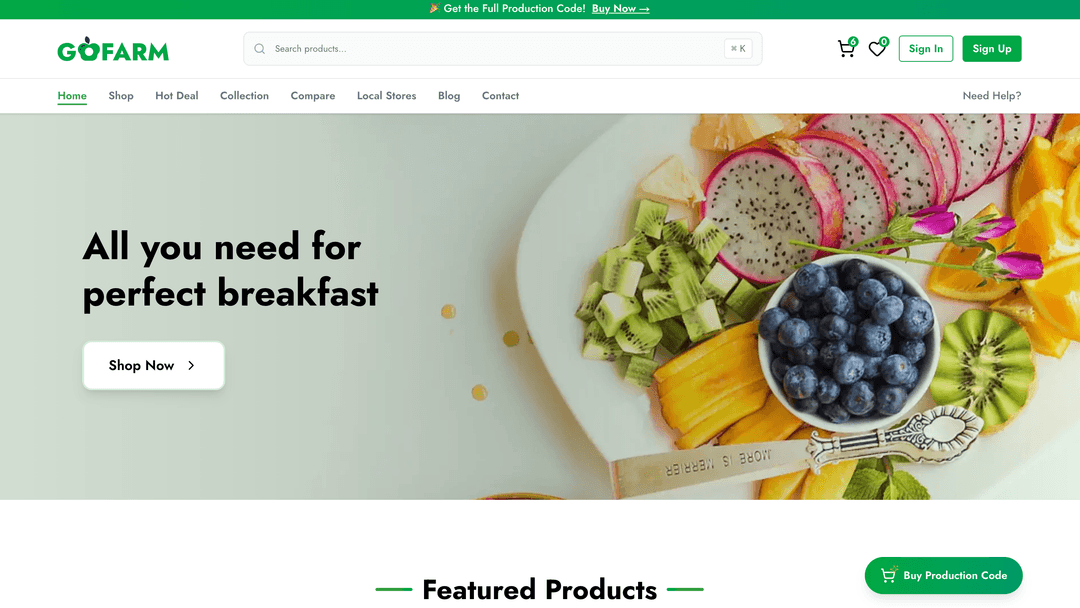 Gofarm Ecommerce Application