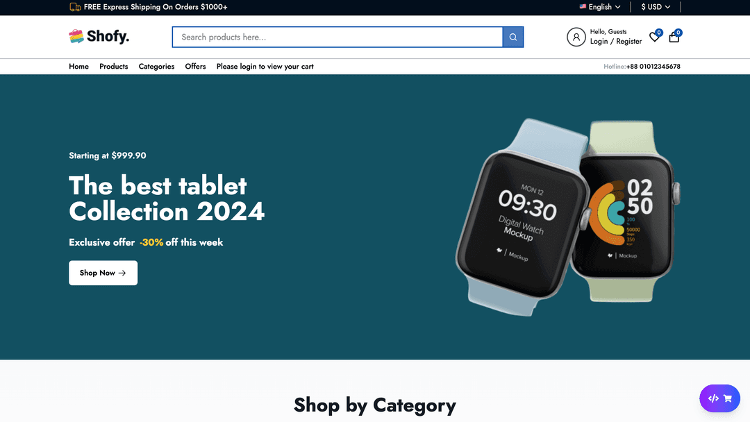 Shofy Ecommerce Application